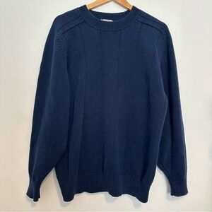 Cape island knitters navy blue nautical sweater